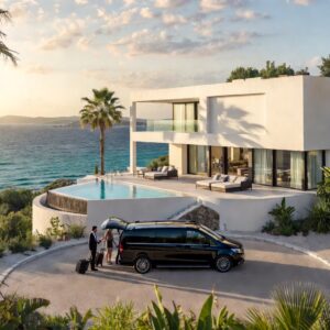 Premium airport transfer service in luxury vehicle