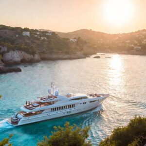 Luxury yacht charter in Mediterranean Sea near Ibiza